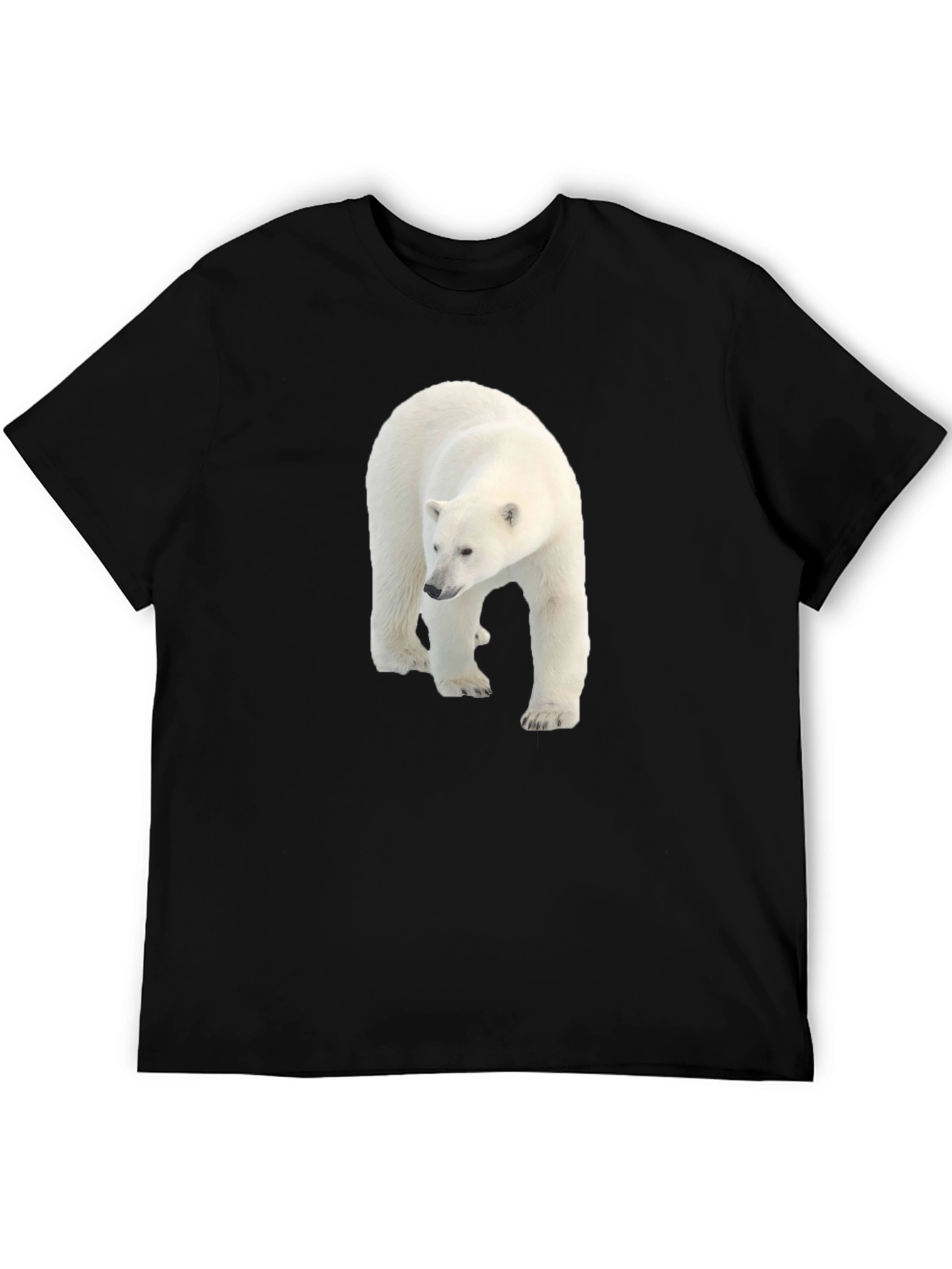 Polar Bear Graphic Black Tee - Eco Friendly