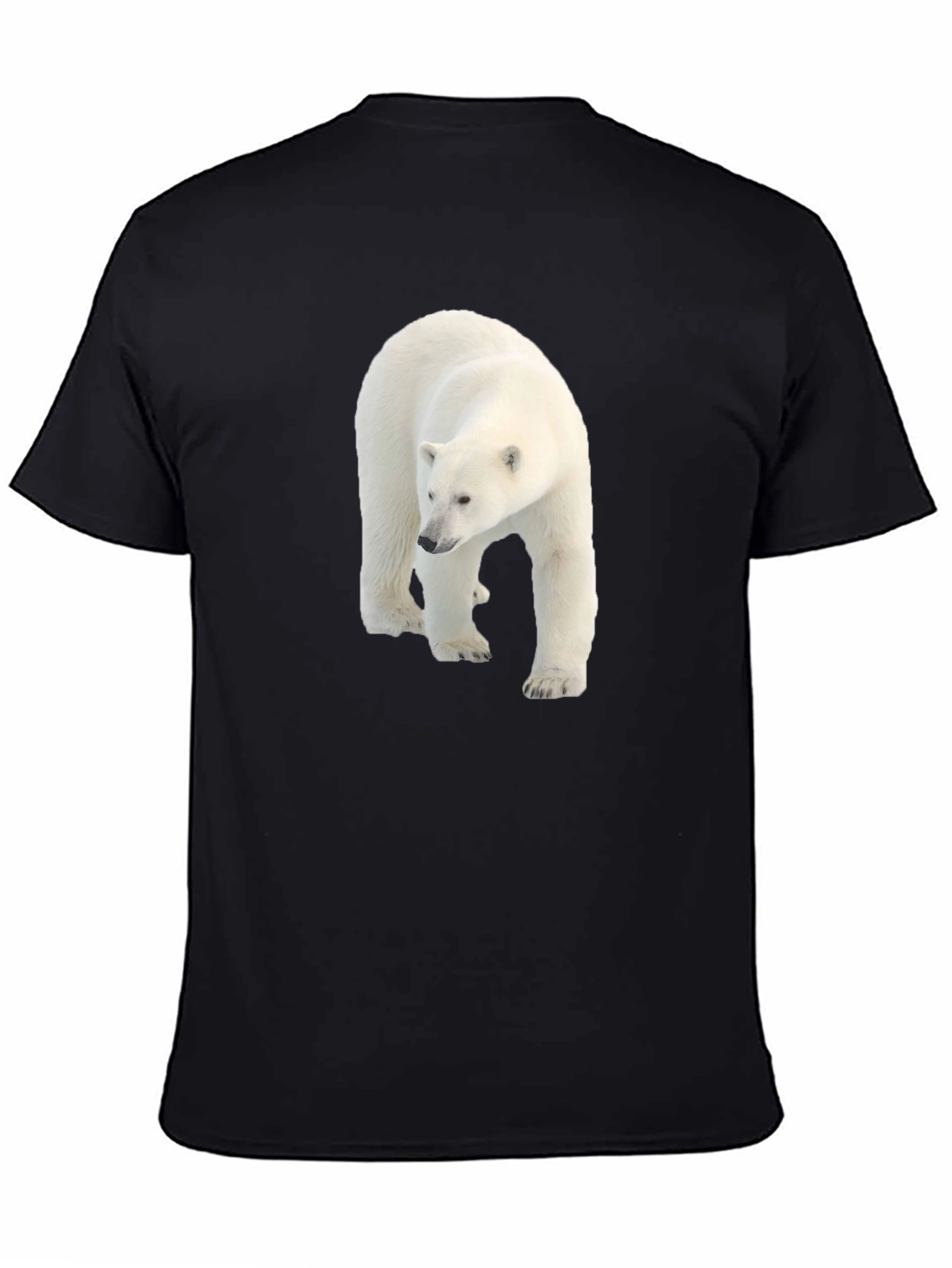 Polar Bear Graphic Black Tee - Eco Friendly
