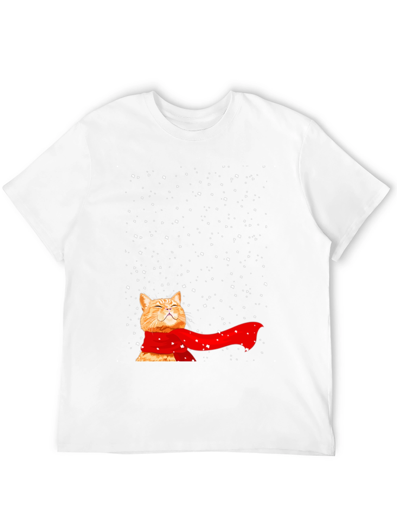 Winter Cat T-Shirt - Festive Feline Fun