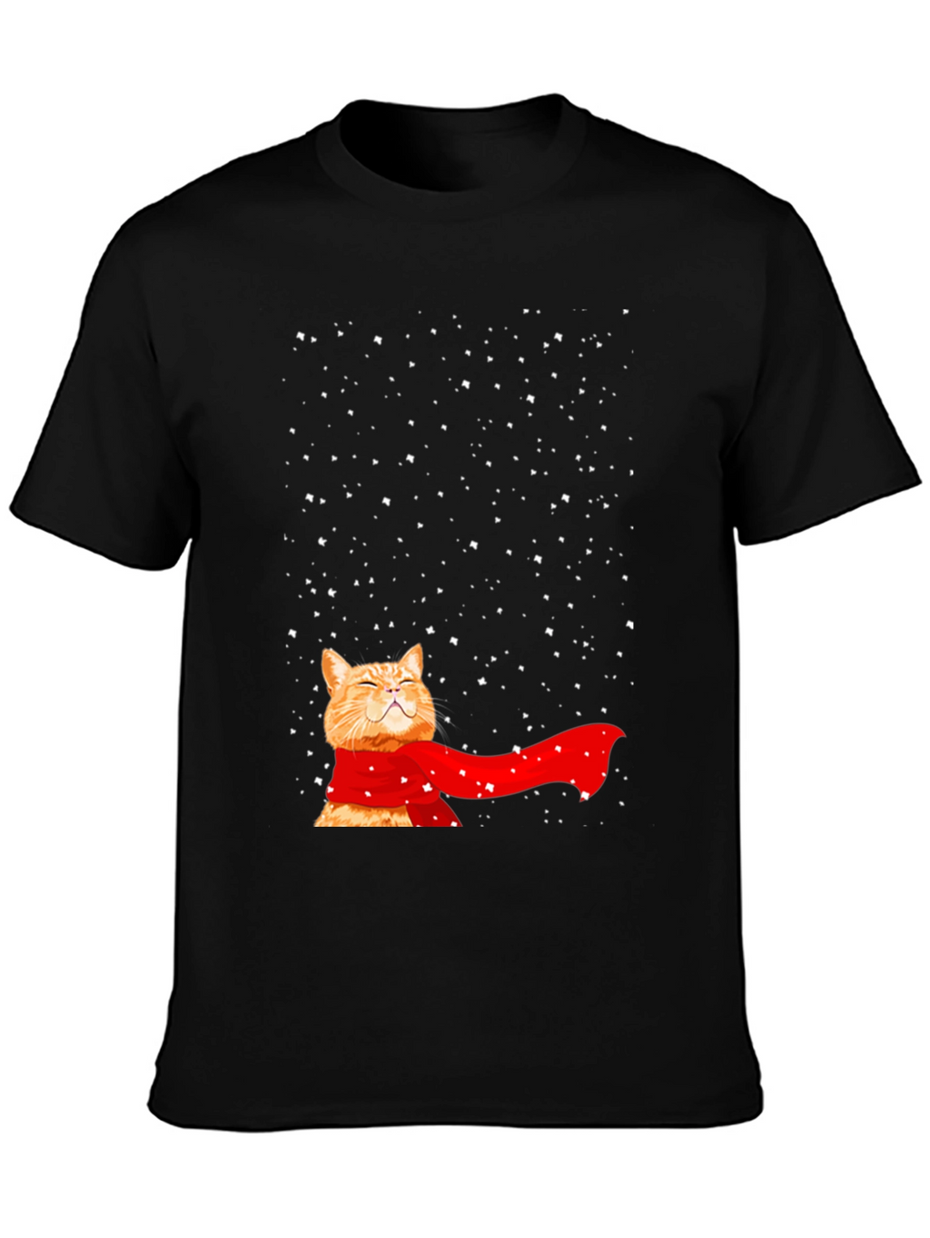 Winter Cat T-Shirt - Festive Feline Fun