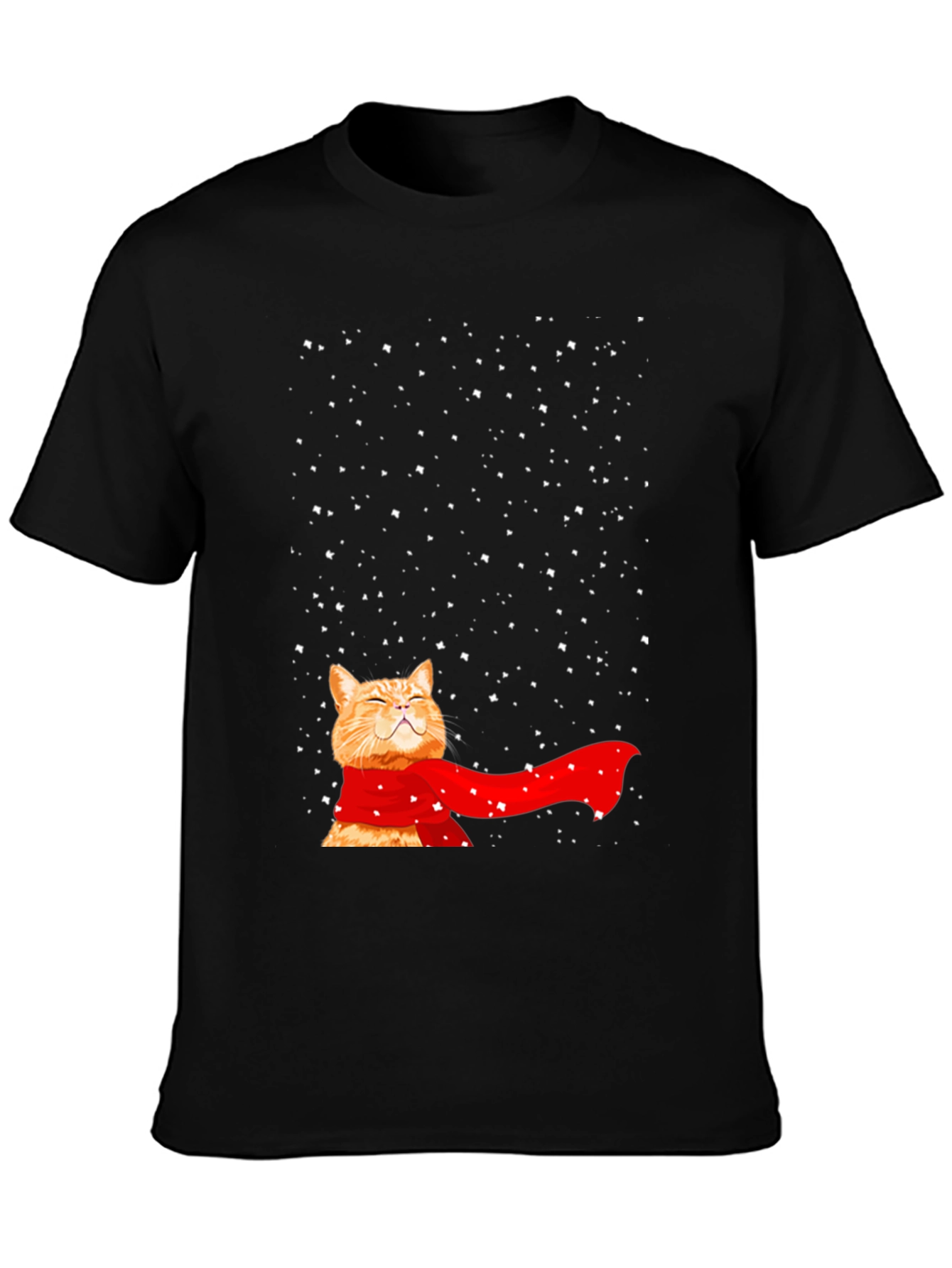 Winter Cat T-Shirt - Festive Feline Fun