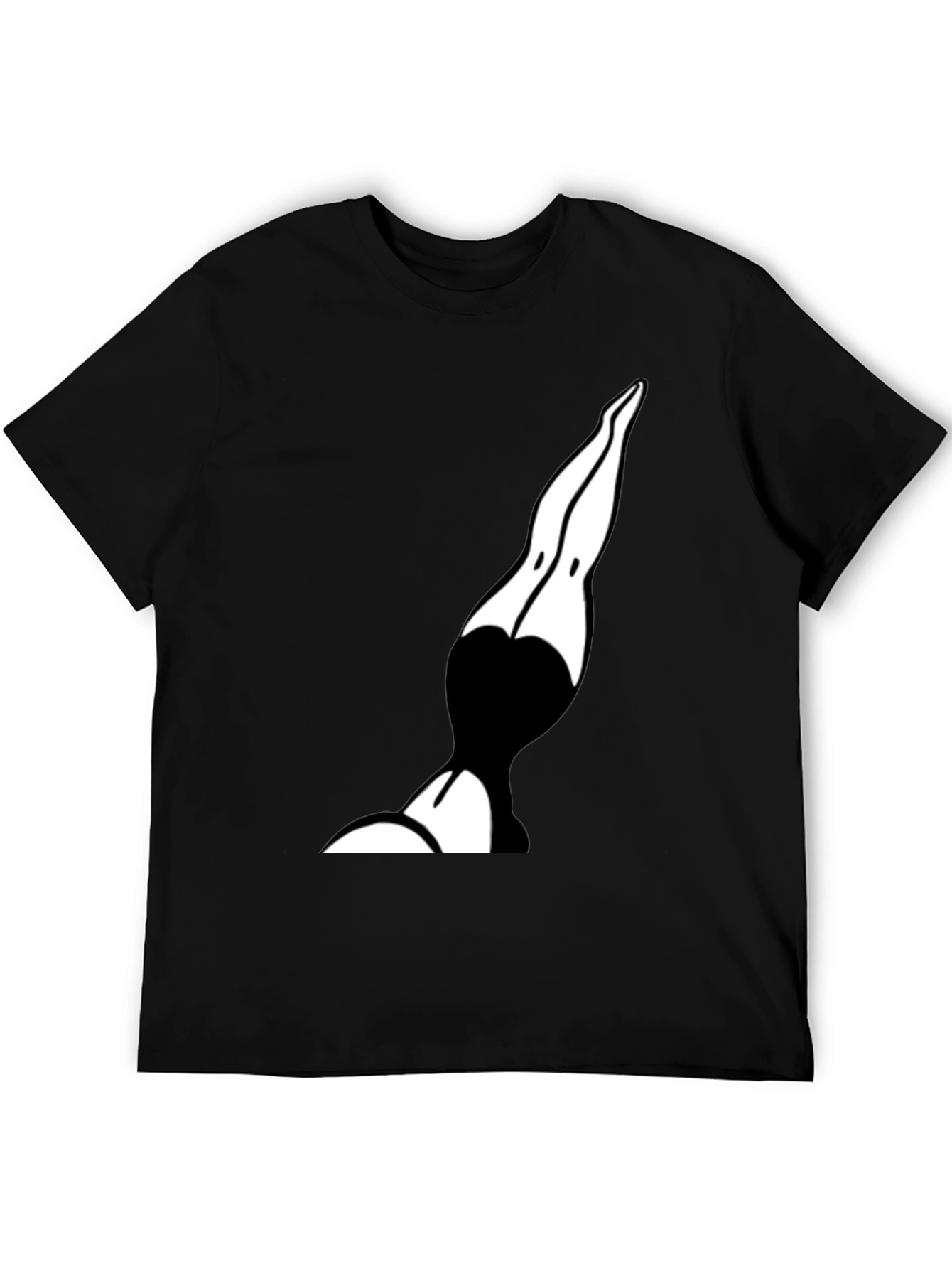 Black T-Shirt with Diver Graphic