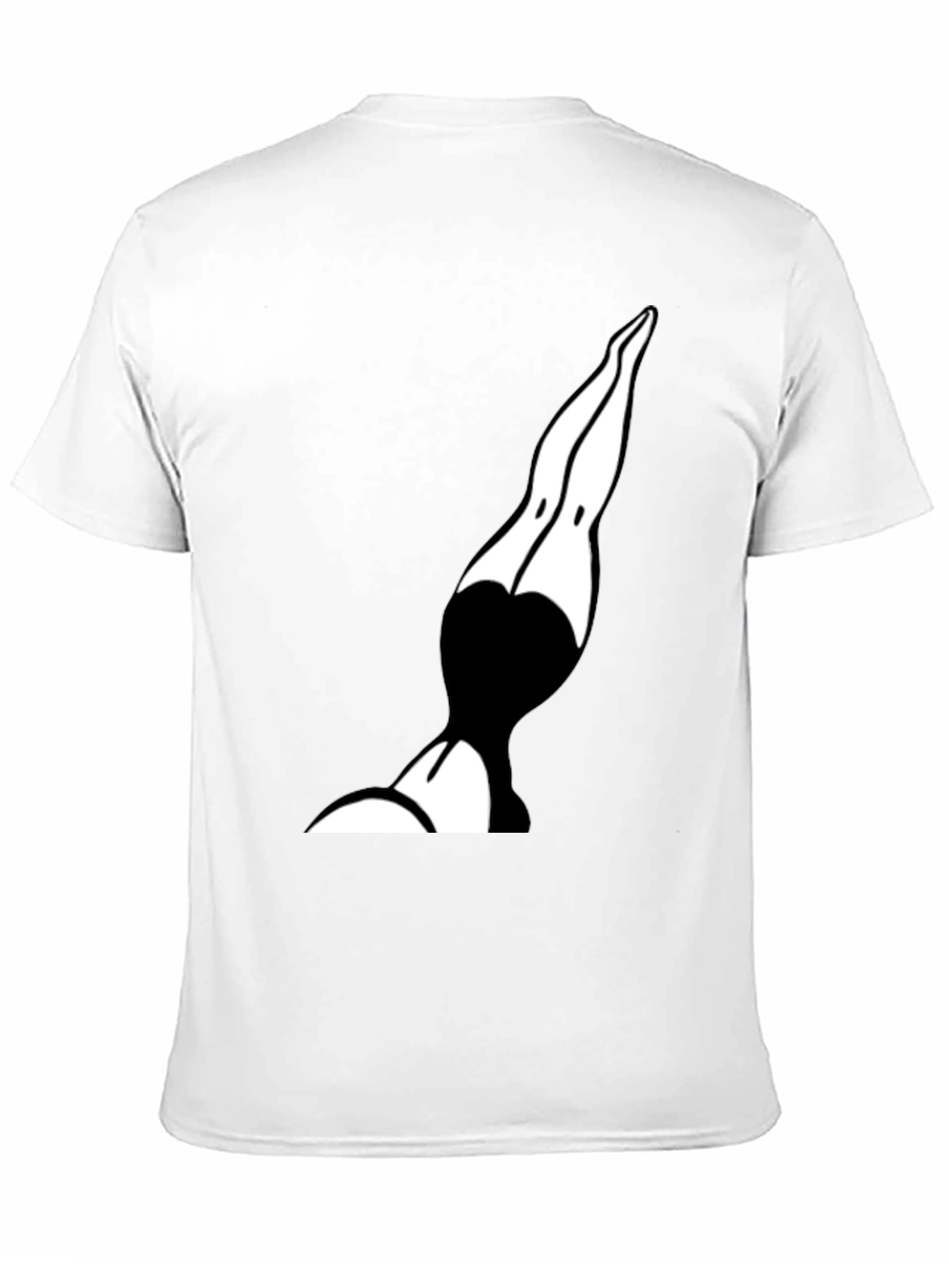 Black T-Shirt with Diver Graphic