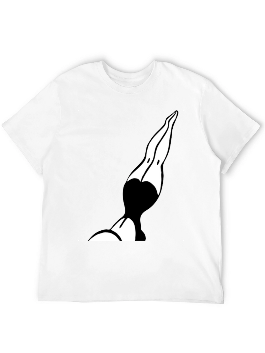 Black T-Shirt with Diver Graphic