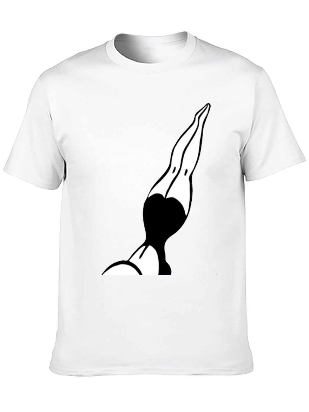 Black T-Shirt with Diver Graphic