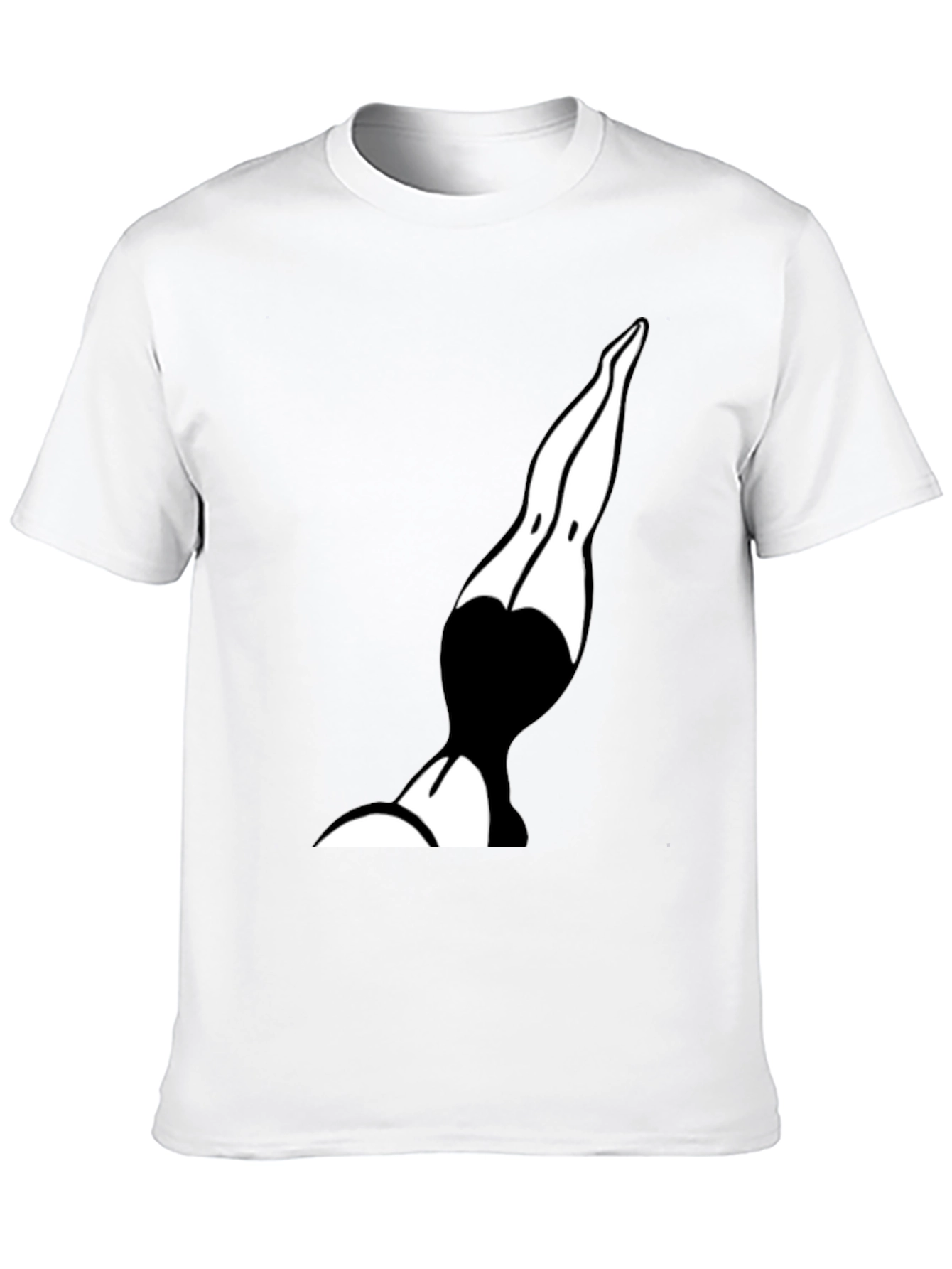 Black T-Shirt with Diver Graphic
