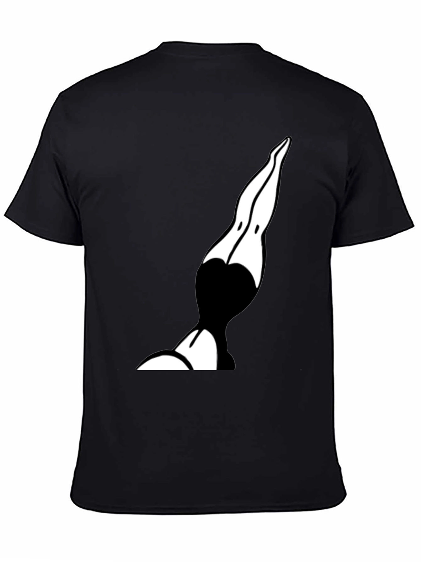 Black T-Shirt with Diver Graphic