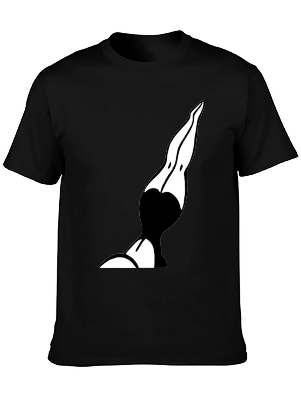 Black T-Shirt with Diver Graphic