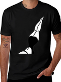 Black T-Shirt with Diver Graphic