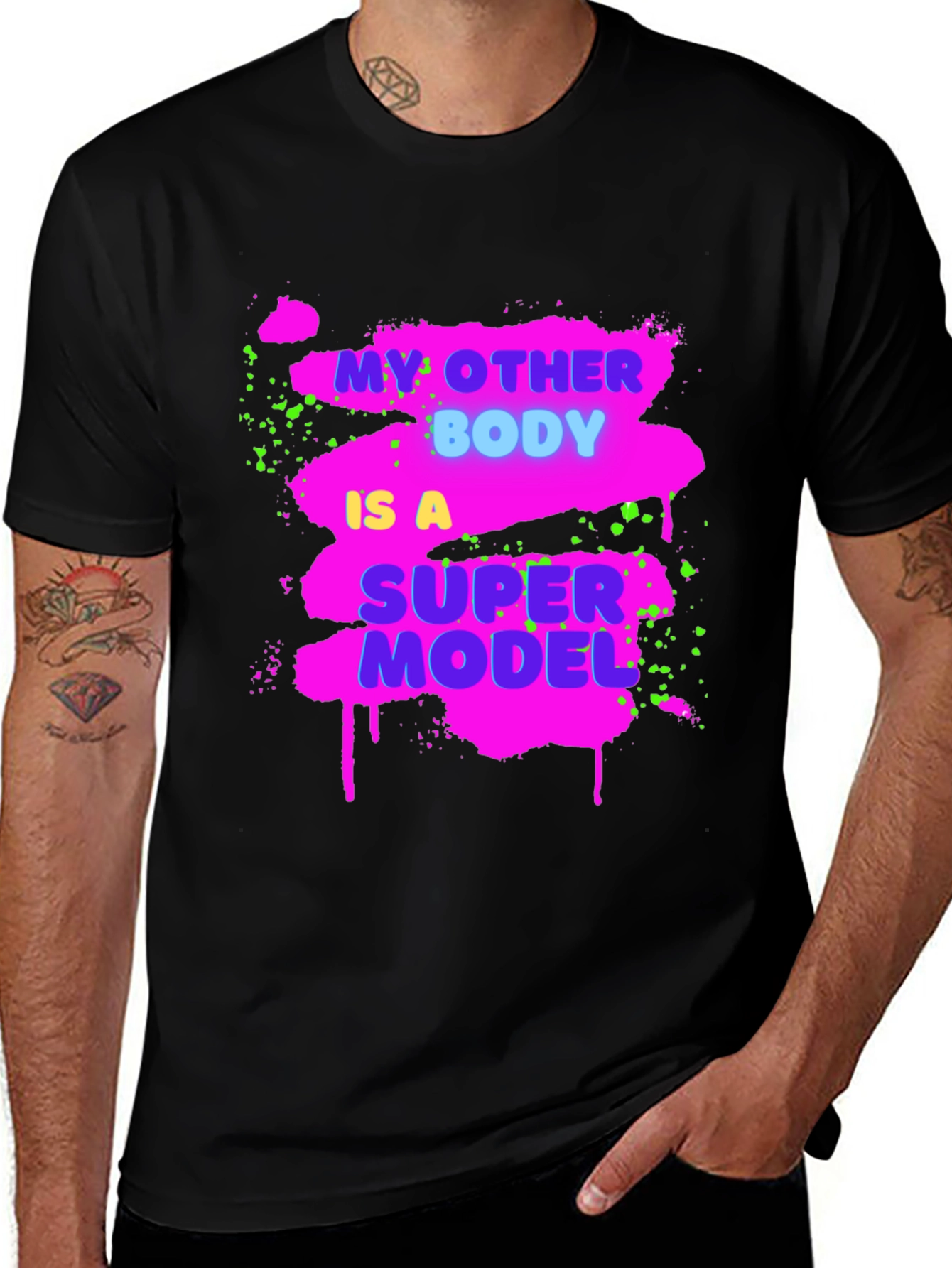 Funny My Other Body Is A Supermodel Graphic Tee