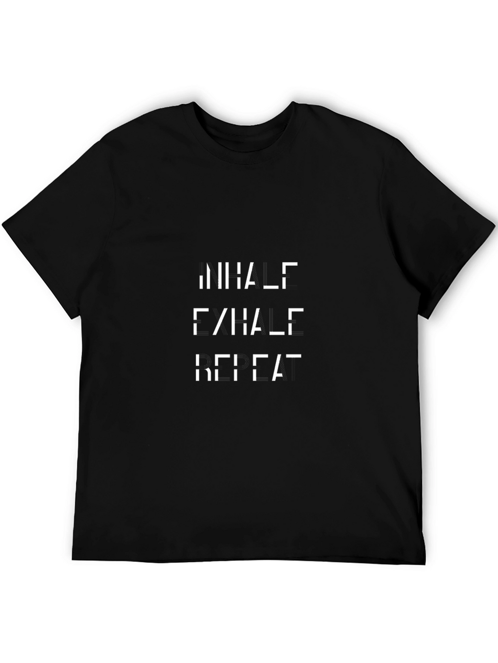 Minimalist Graphic Print T-Shirt - Black