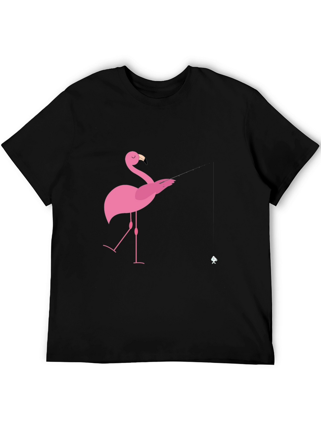Mens Black Flamingo Graphic Tee