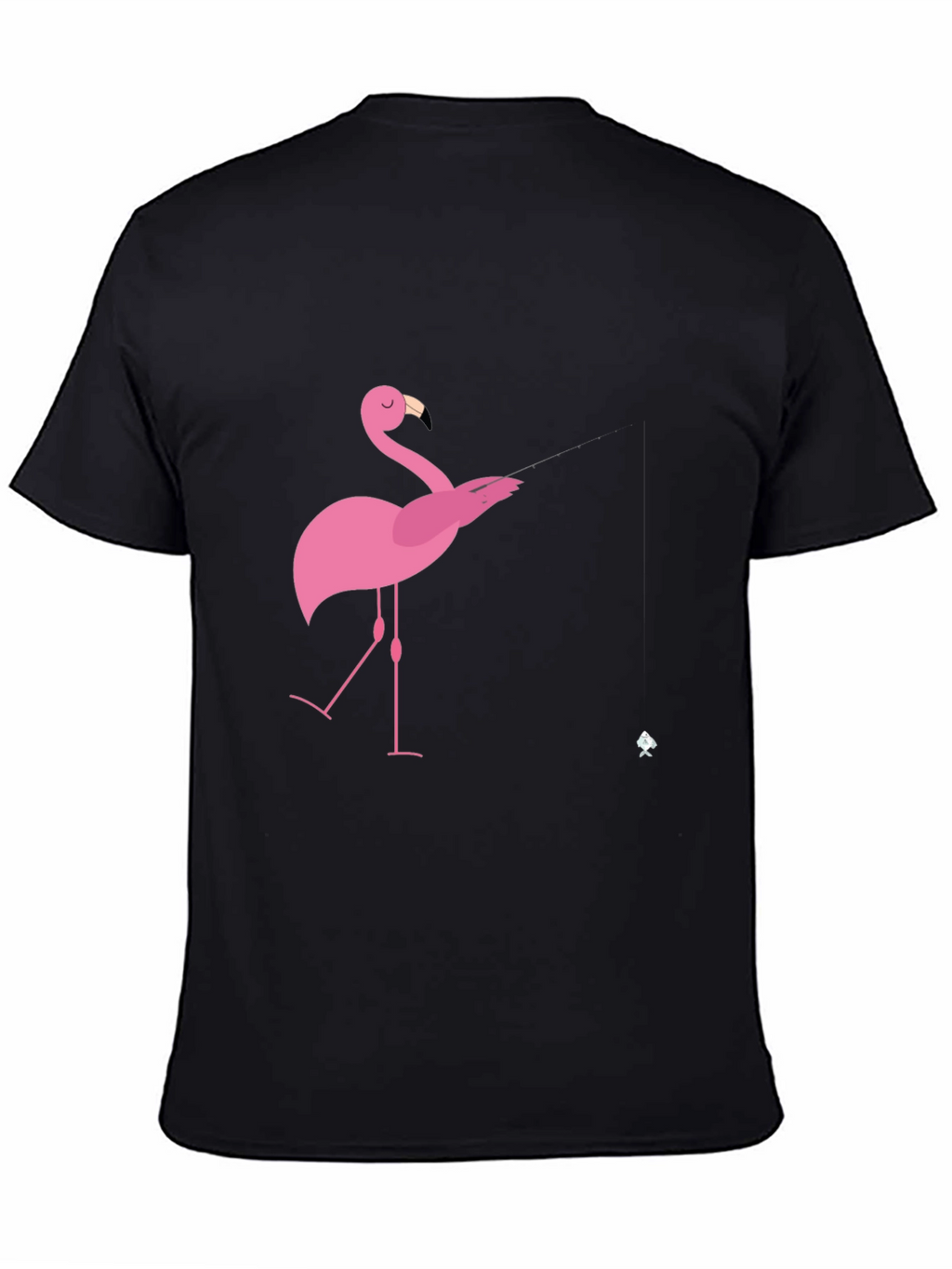 Mens Black Flamingo Graphic Tee