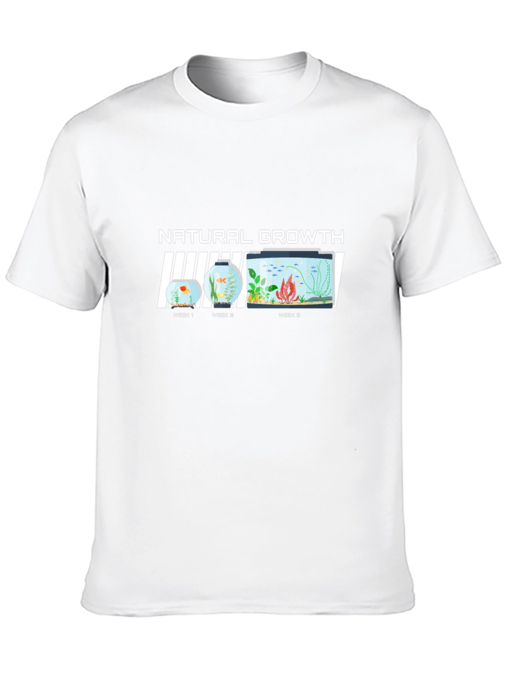Natural Growth Black T-Shirt - Fish Evolution Tee