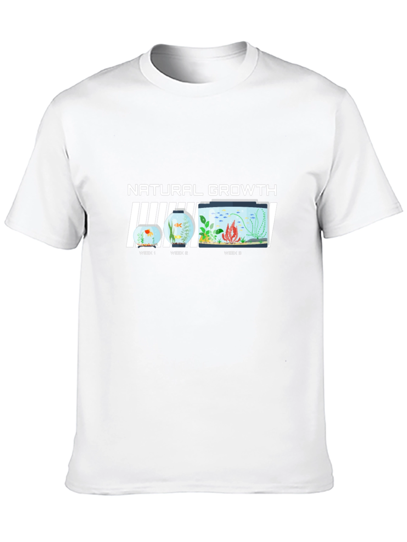 Natural Growth Black T-Shirt - Fish Evolution Tee