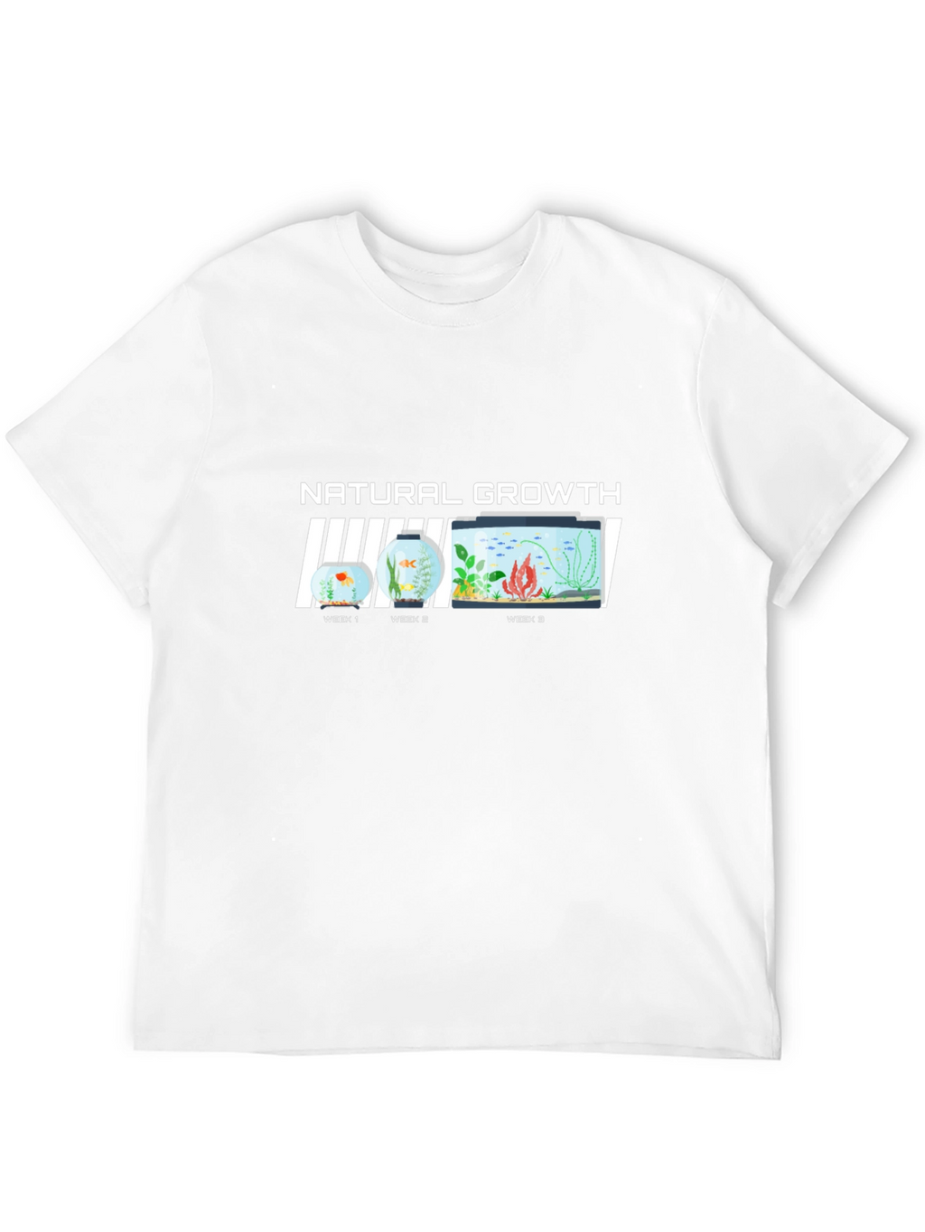 Natural Growth Black T-Shirt - Fish Evolution Tee