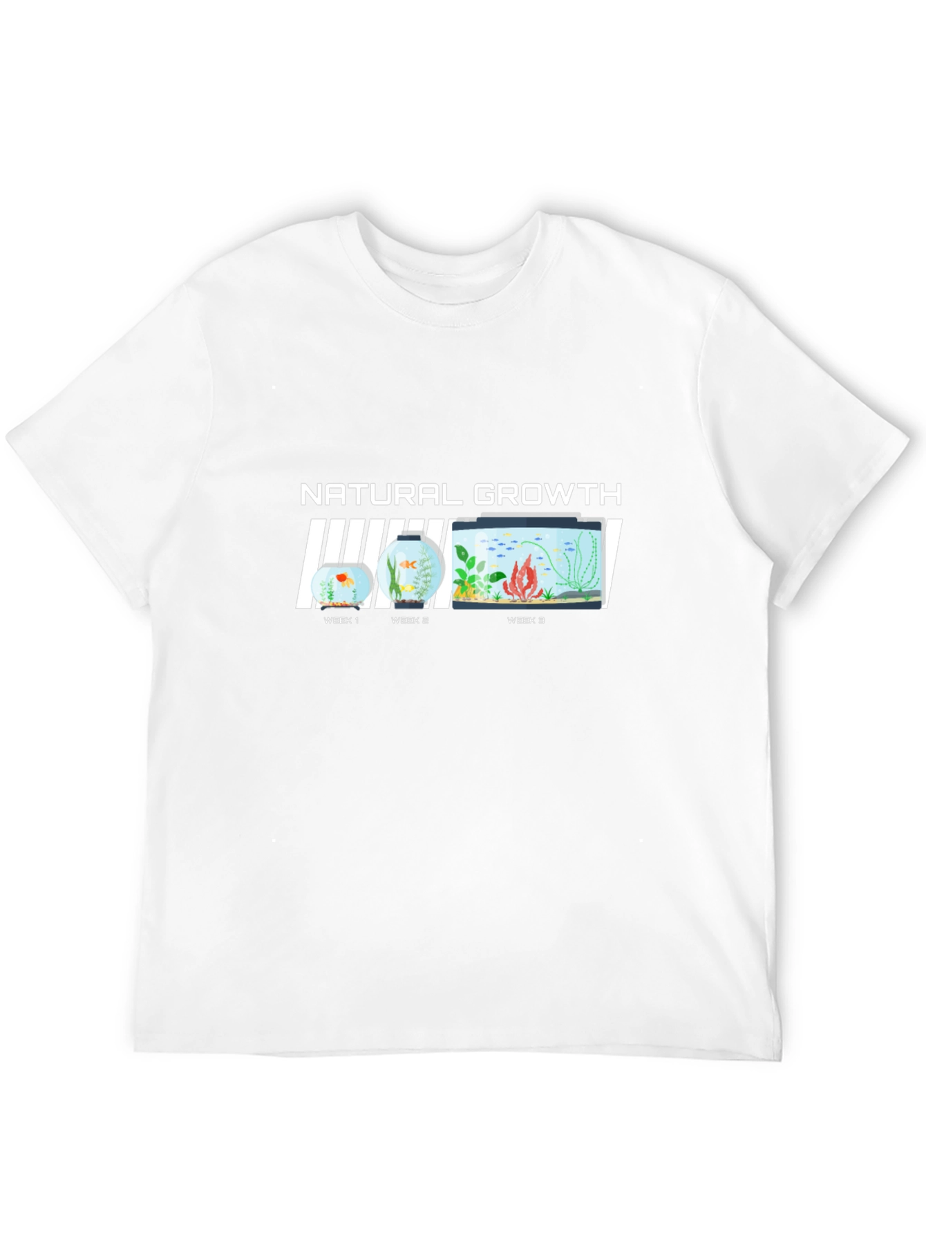 Natural Growth Black T-Shirt - Fish Evolution Tee