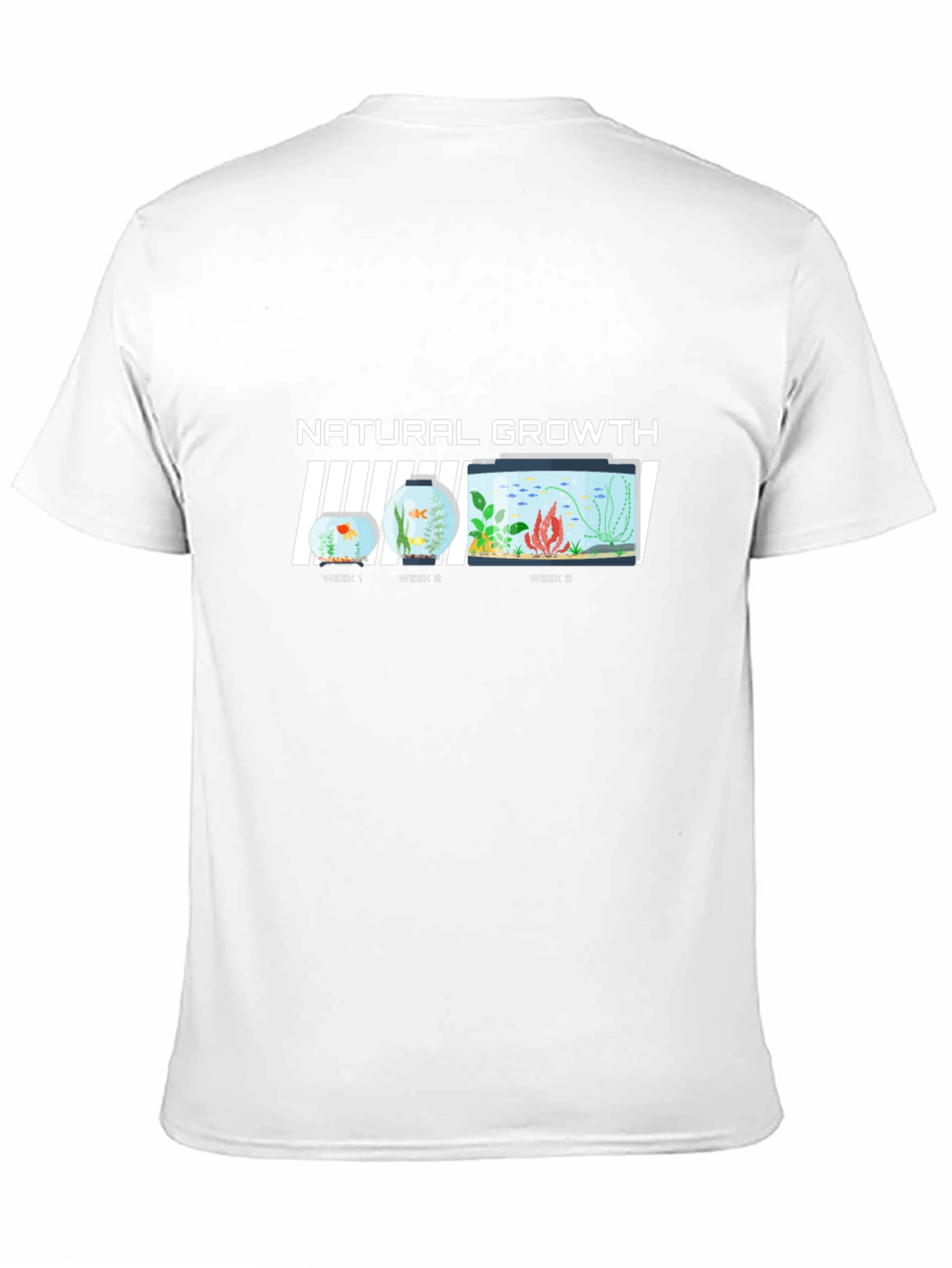 Natural Growth Black T-Shirt - Fish Evolution Tee