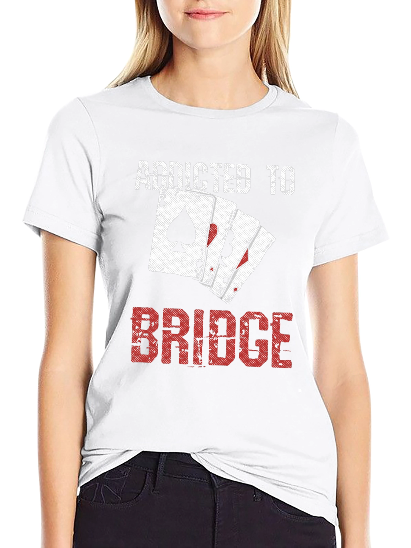 Addicted to Bridge T-Shirt - Card Player Tee