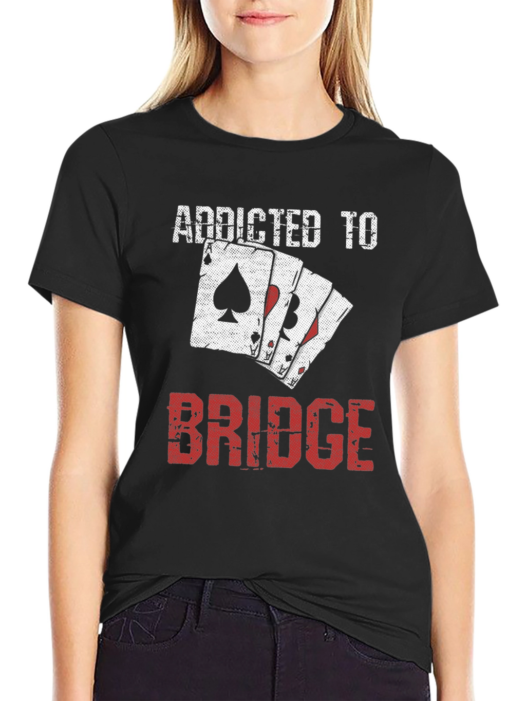 Addicted to Bridge T-Shirt - Card Player Tee