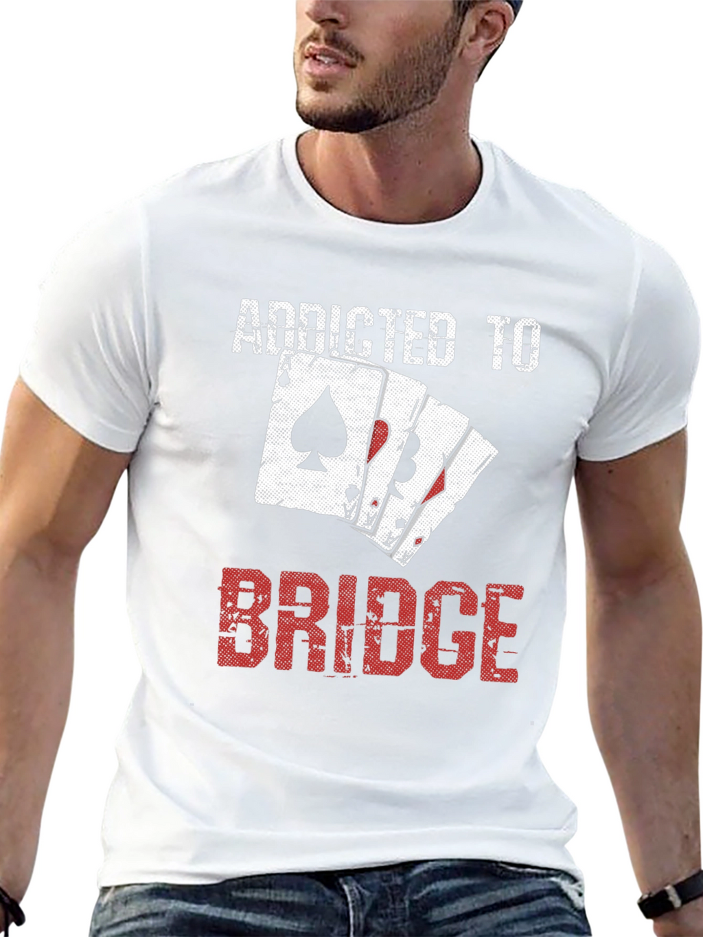 Addicted to Bridge T-Shirt - Card Player Tee
