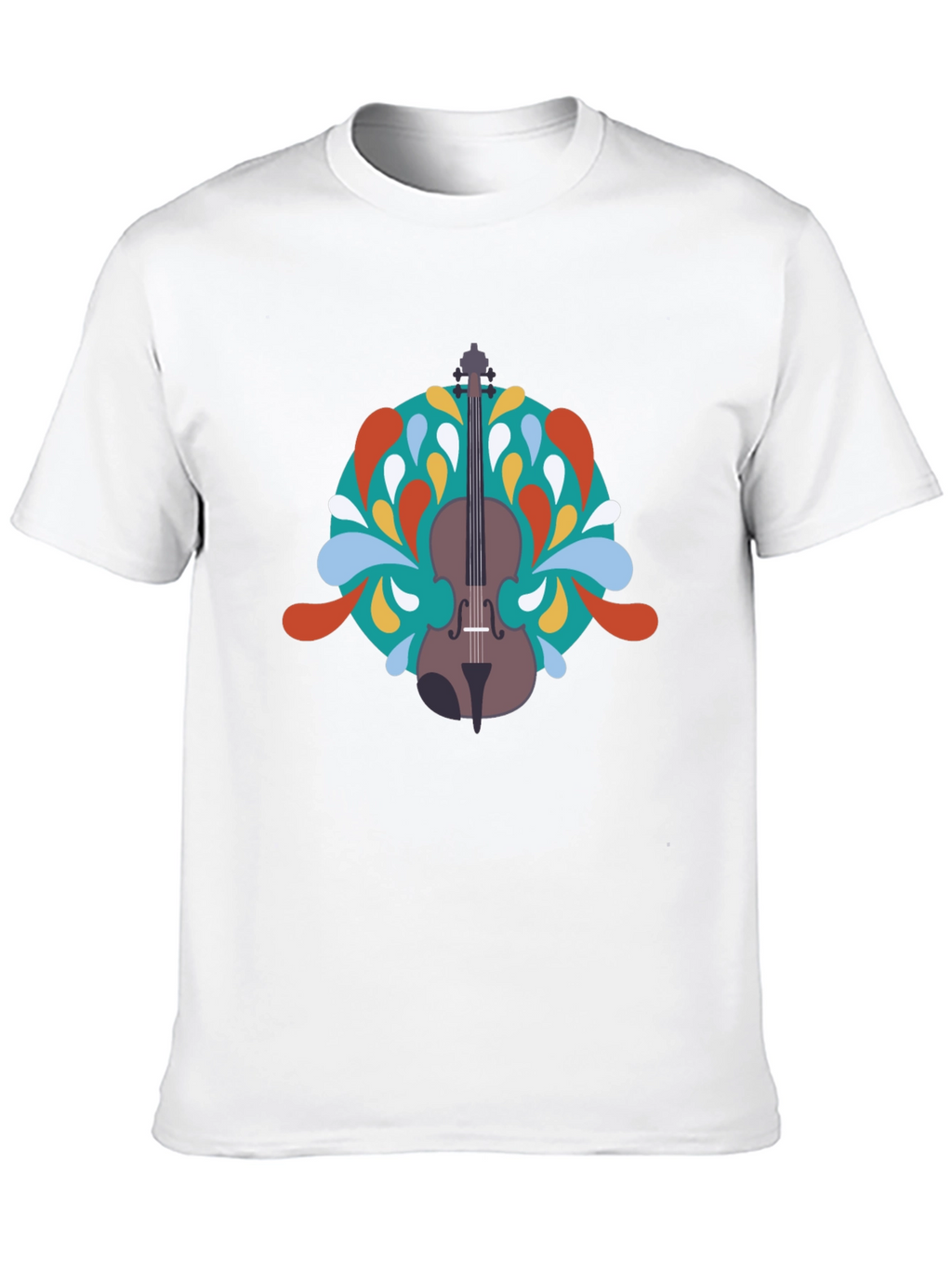 Violin Graphic Black T-Shirt - Music Lover Tee