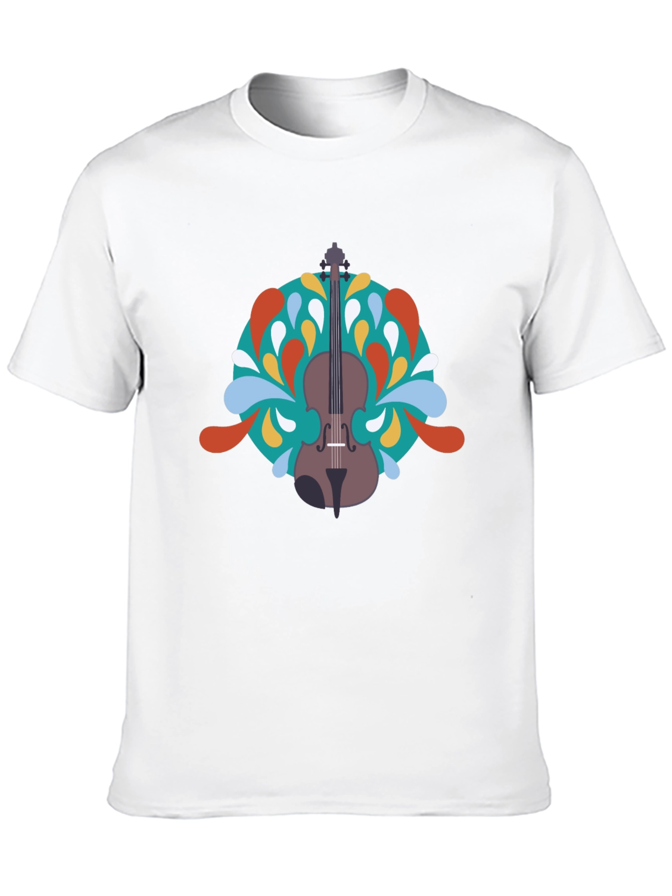 Violin Graphic Black T-Shirt - Music Lover Tee