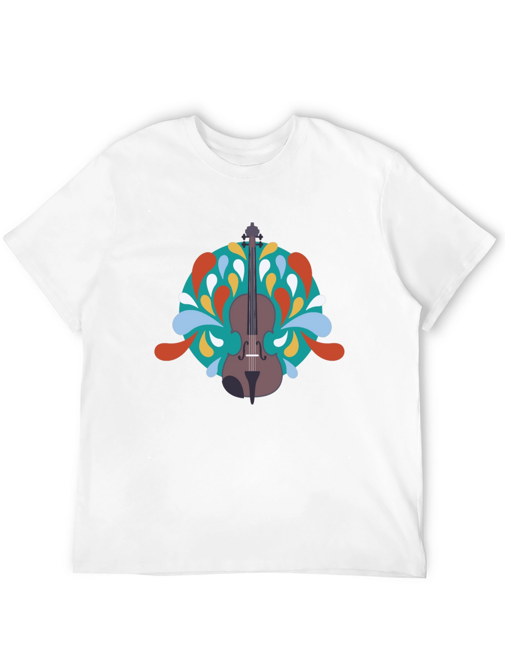 Violin Graphic Black T-Shirt - Music Lover Tee