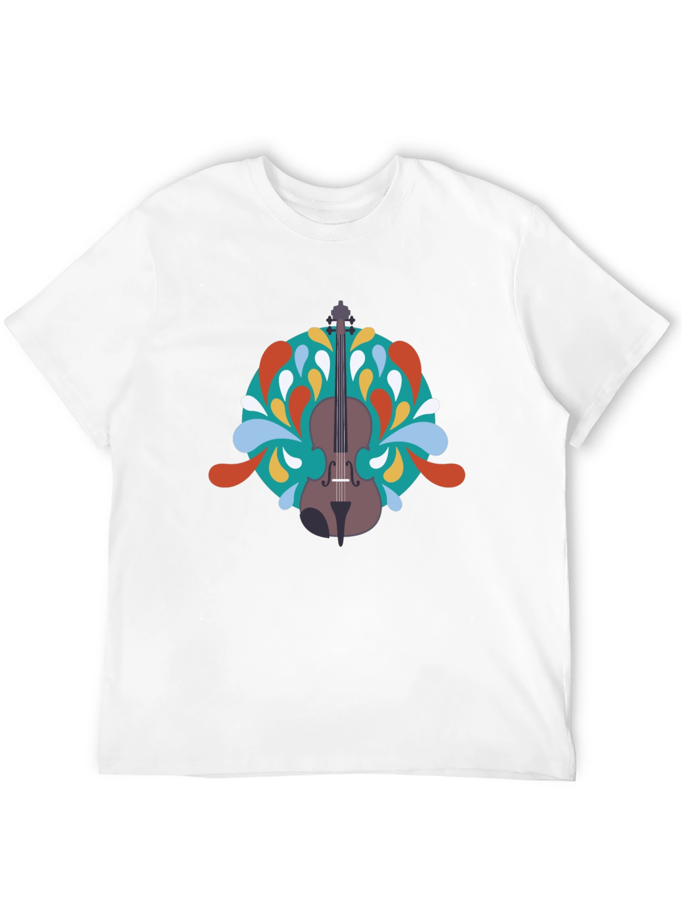 Violin Graphic Black T-Shirt - Music Lover Tee