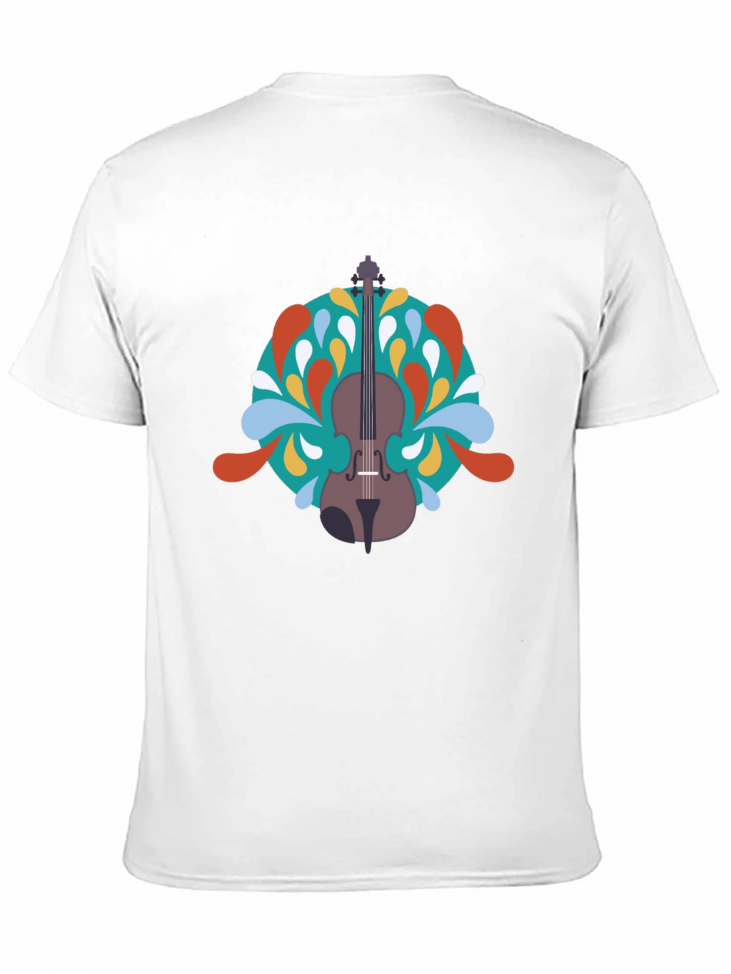 Violin Graphic Black T-Shirt - Music Lover Tee