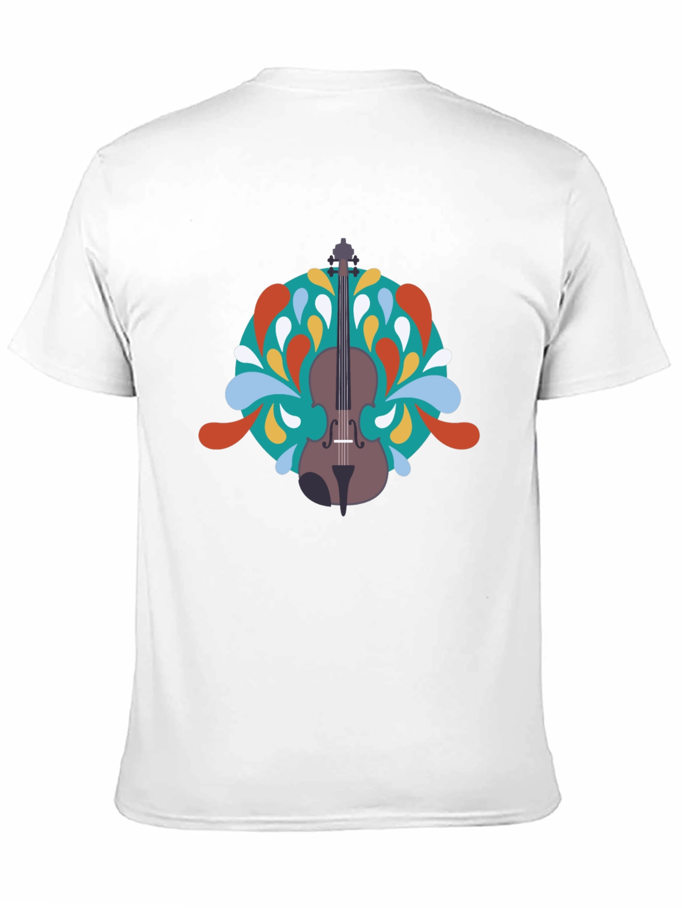 Violin Graphic Black T-Shirt - Music Lover Tee