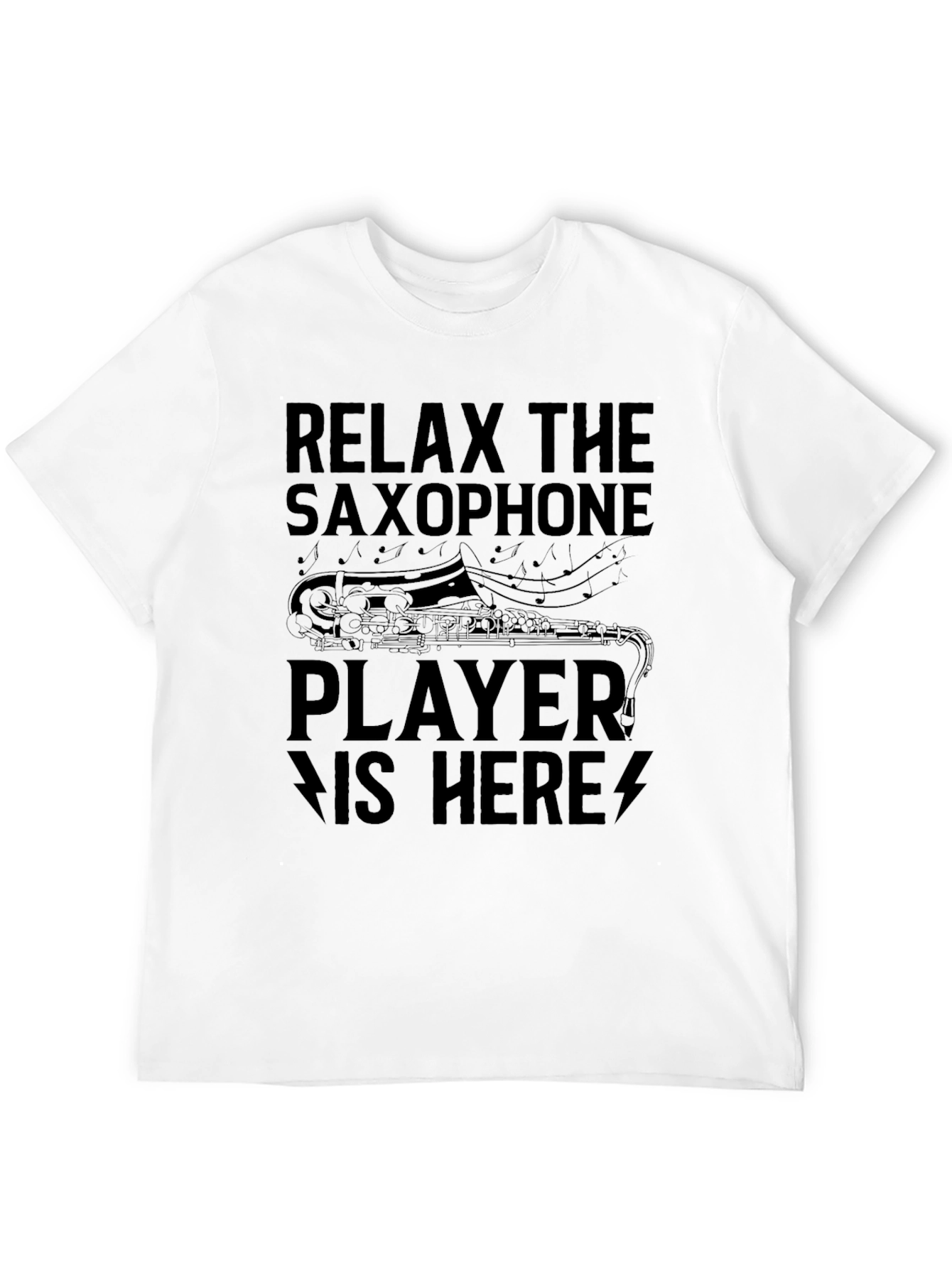 Relax Saxophone Player T-Shirt - Black