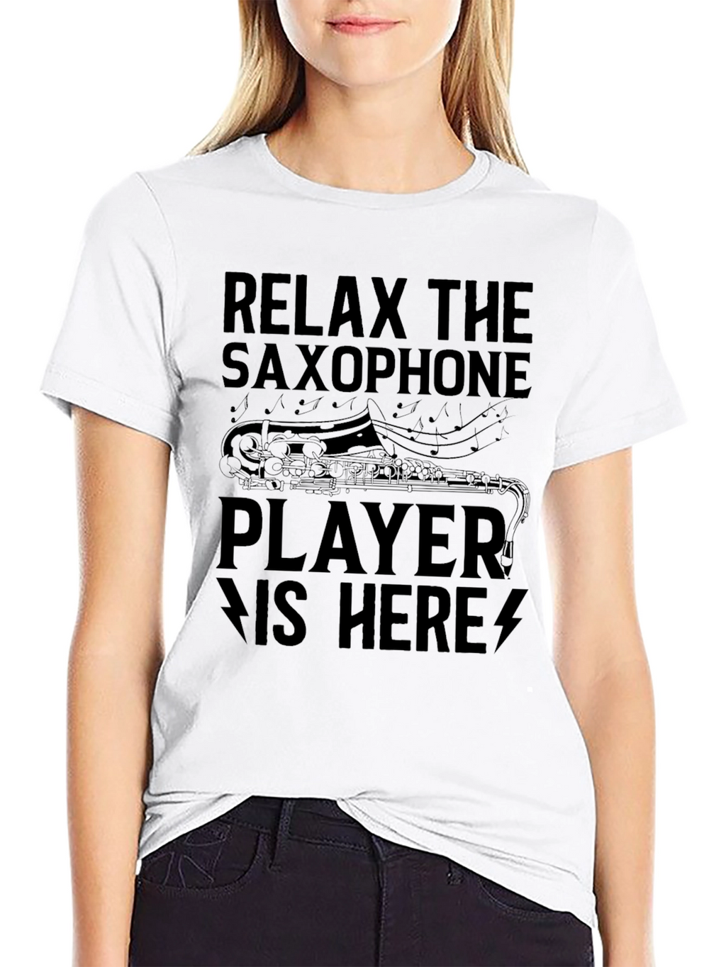Relax Saxophone Player T-Shirt - Black
