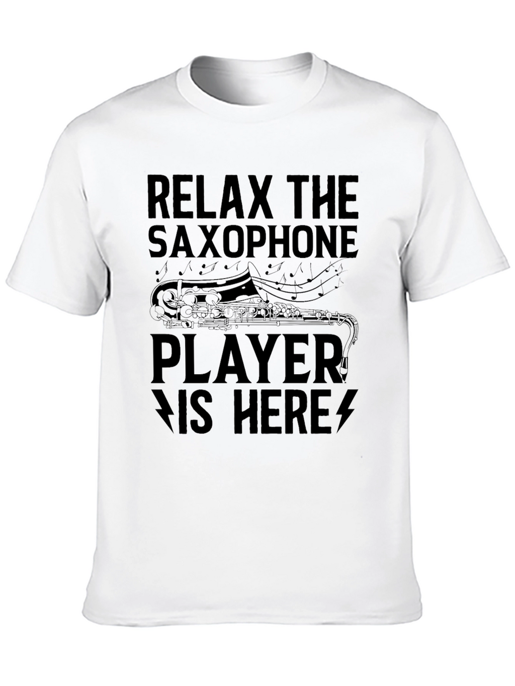 Relax Saxophone Player T-Shirt - Black