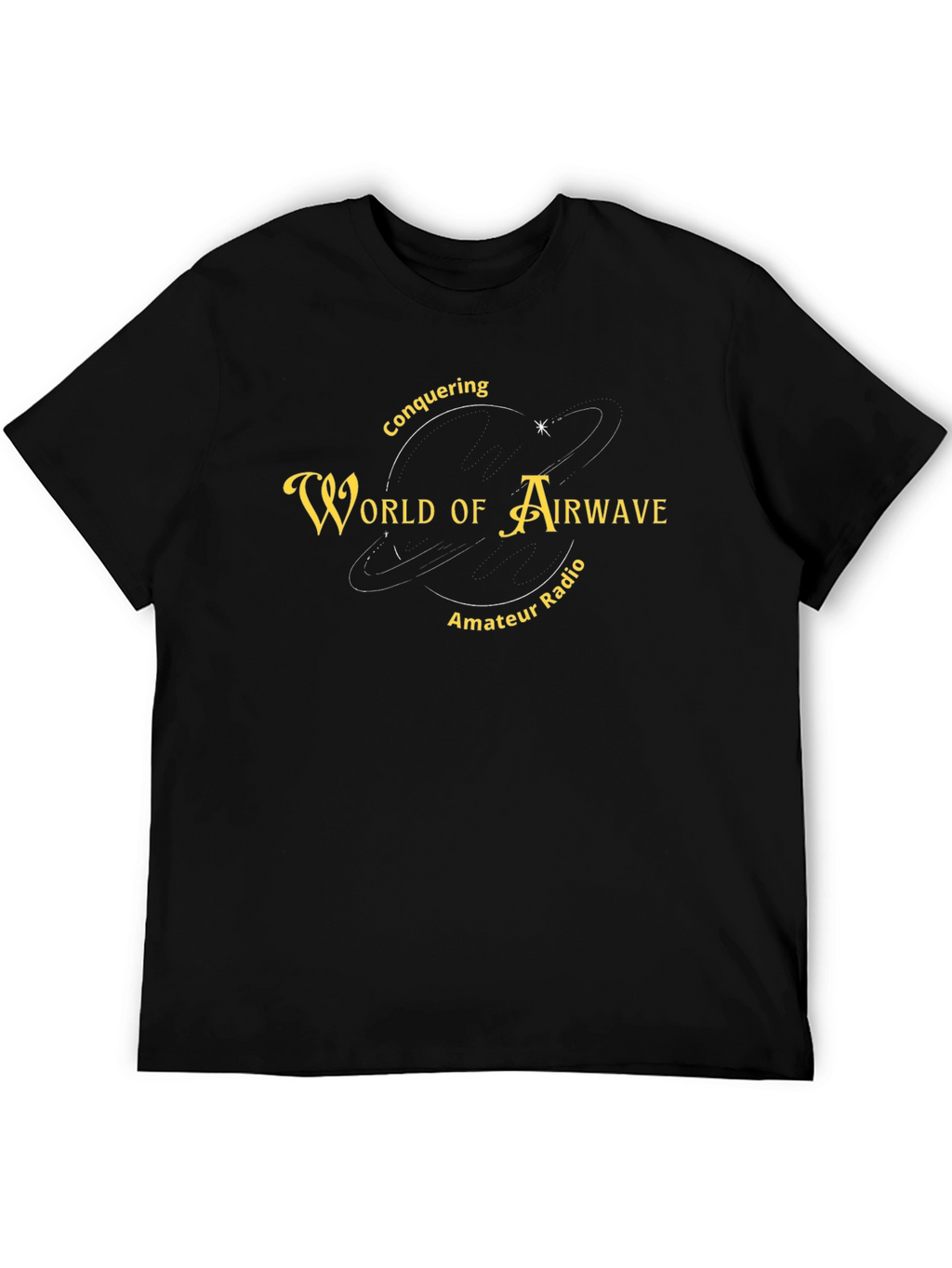 World of Airwave Amateur Radio Black T-Shirt