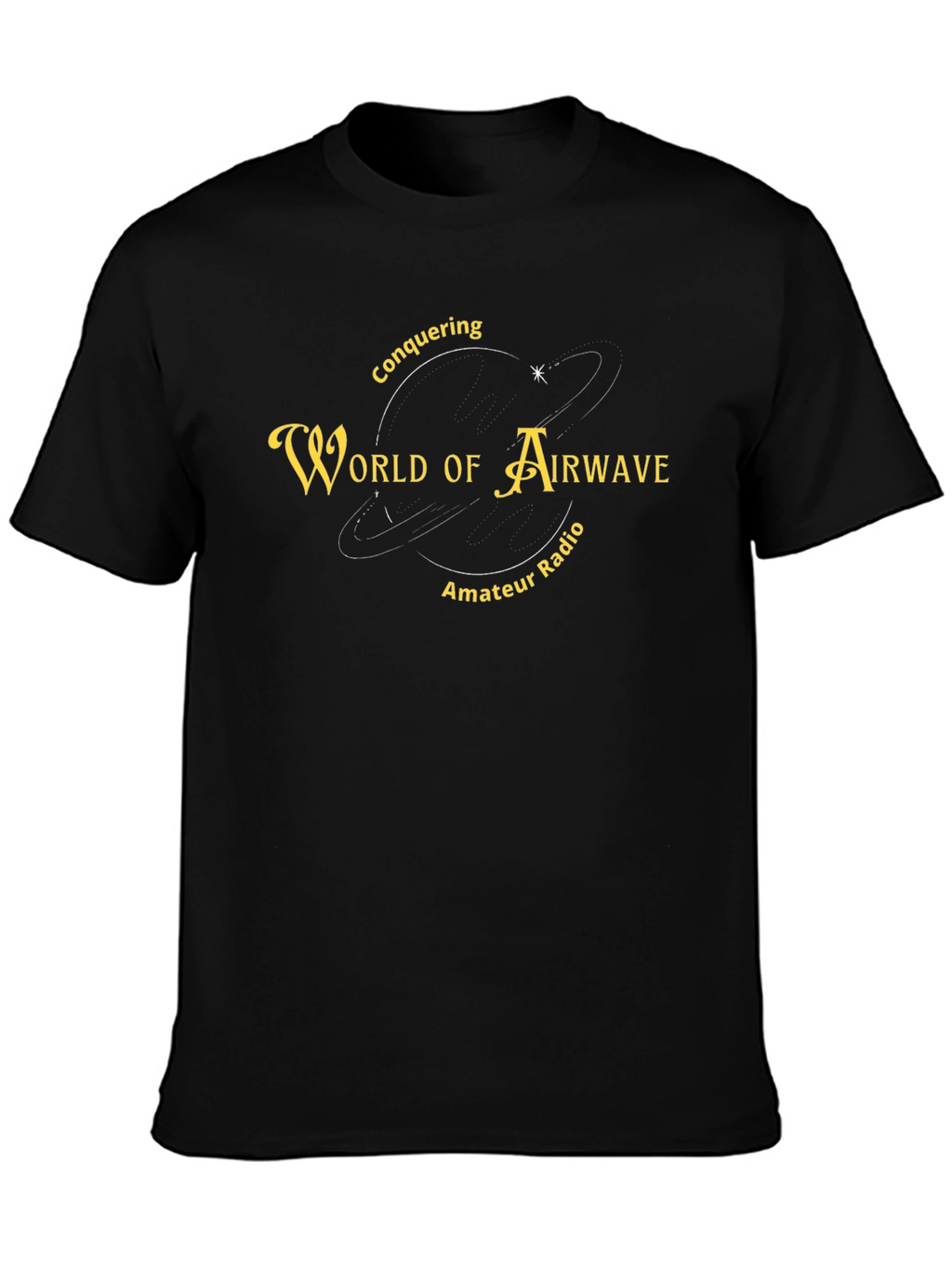 World of Airwave Amateur Radio Black T-Shirt