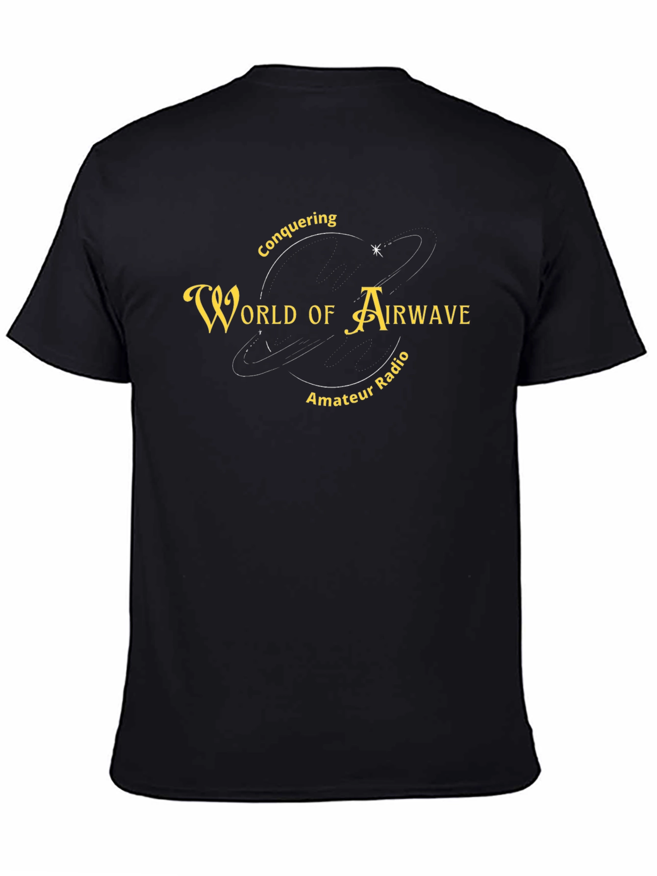 World of Airwave Amateur Radio Black T-Shirt