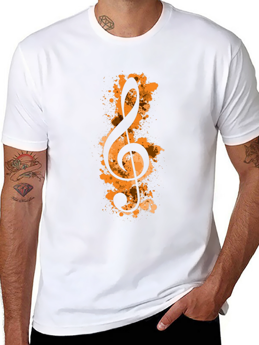 Music Note Graphic Black T-Shirt