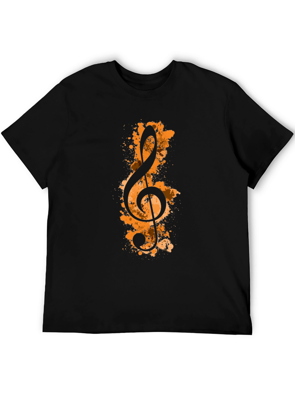 Music Note Graphic Black T-Shirt