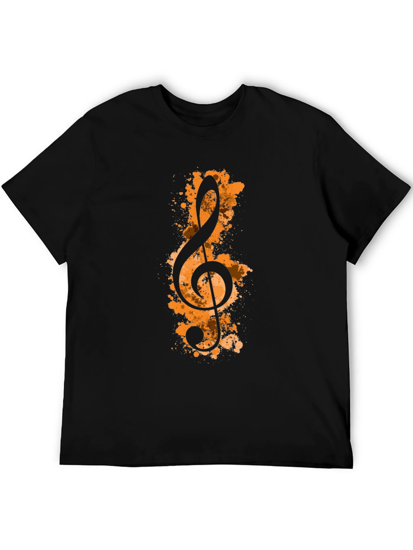 Music Note Graphic Black T-Shirt