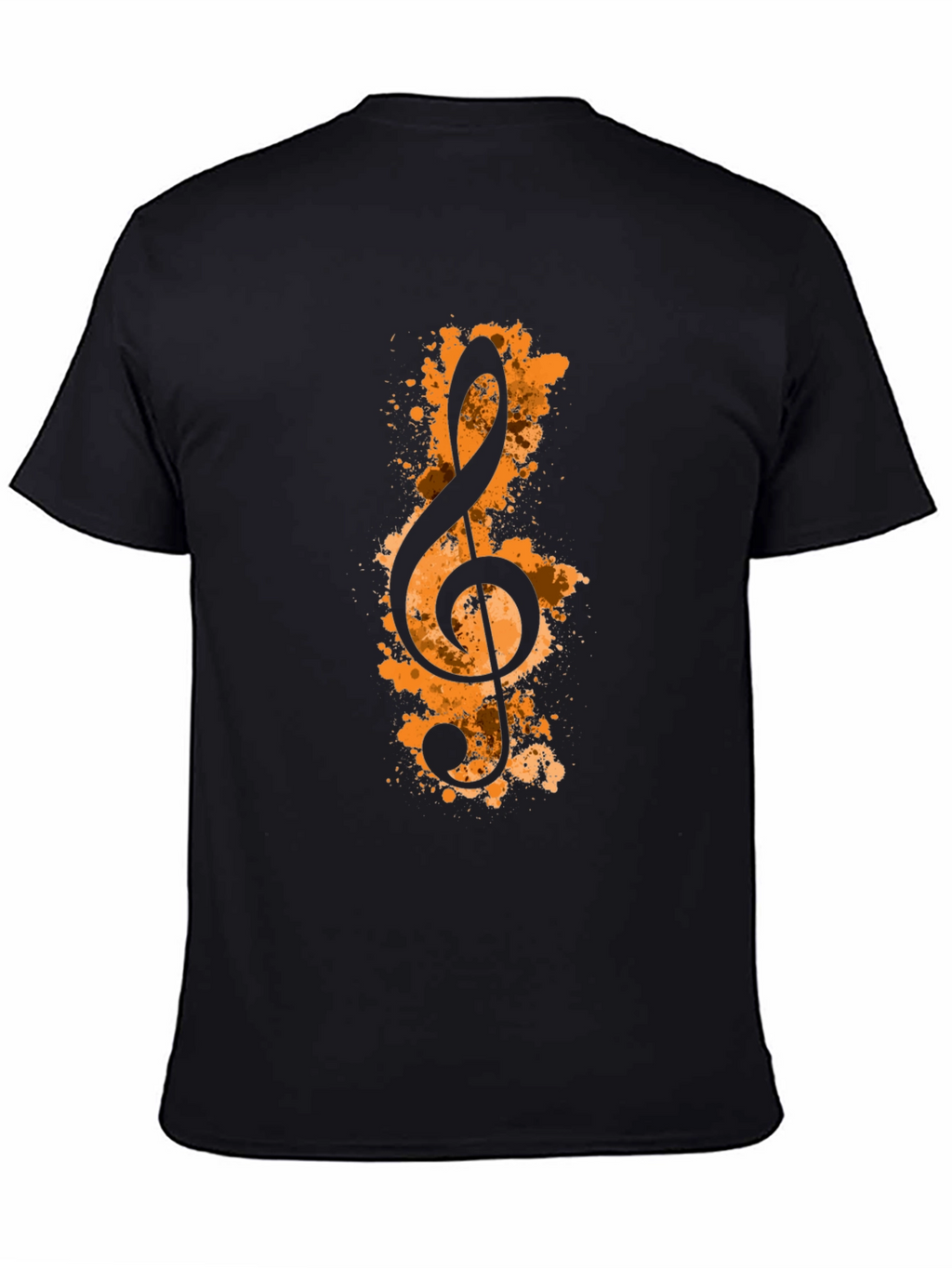 Music Note Graphic Black T-Shirt