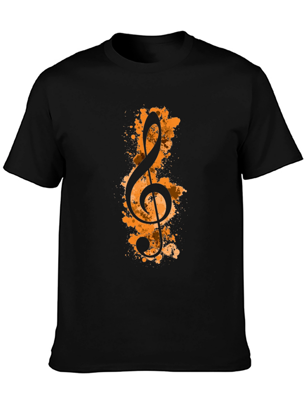 Music Note Graphic Black T-Shirt