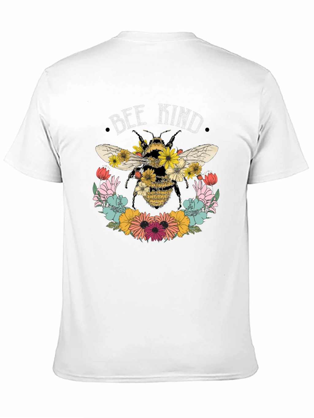 Bee Kind Floral Graphic Tee - Black