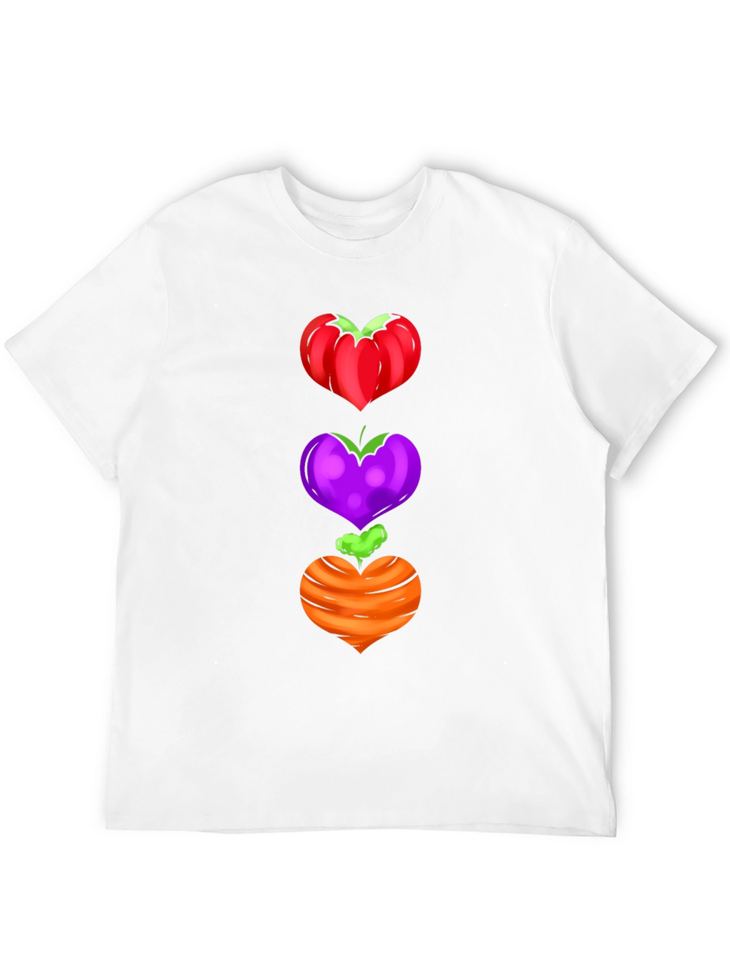 Veggie Heart Stack Tee - Unique Graphic Shirt
