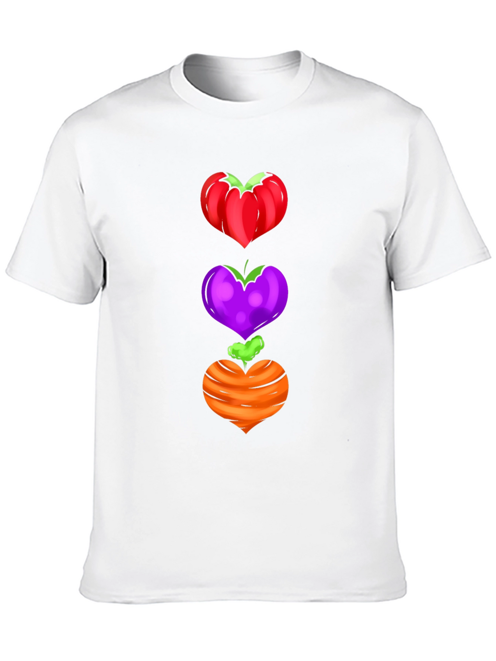 Veggie Heart Stack Tee - Unique Graphic Shirt