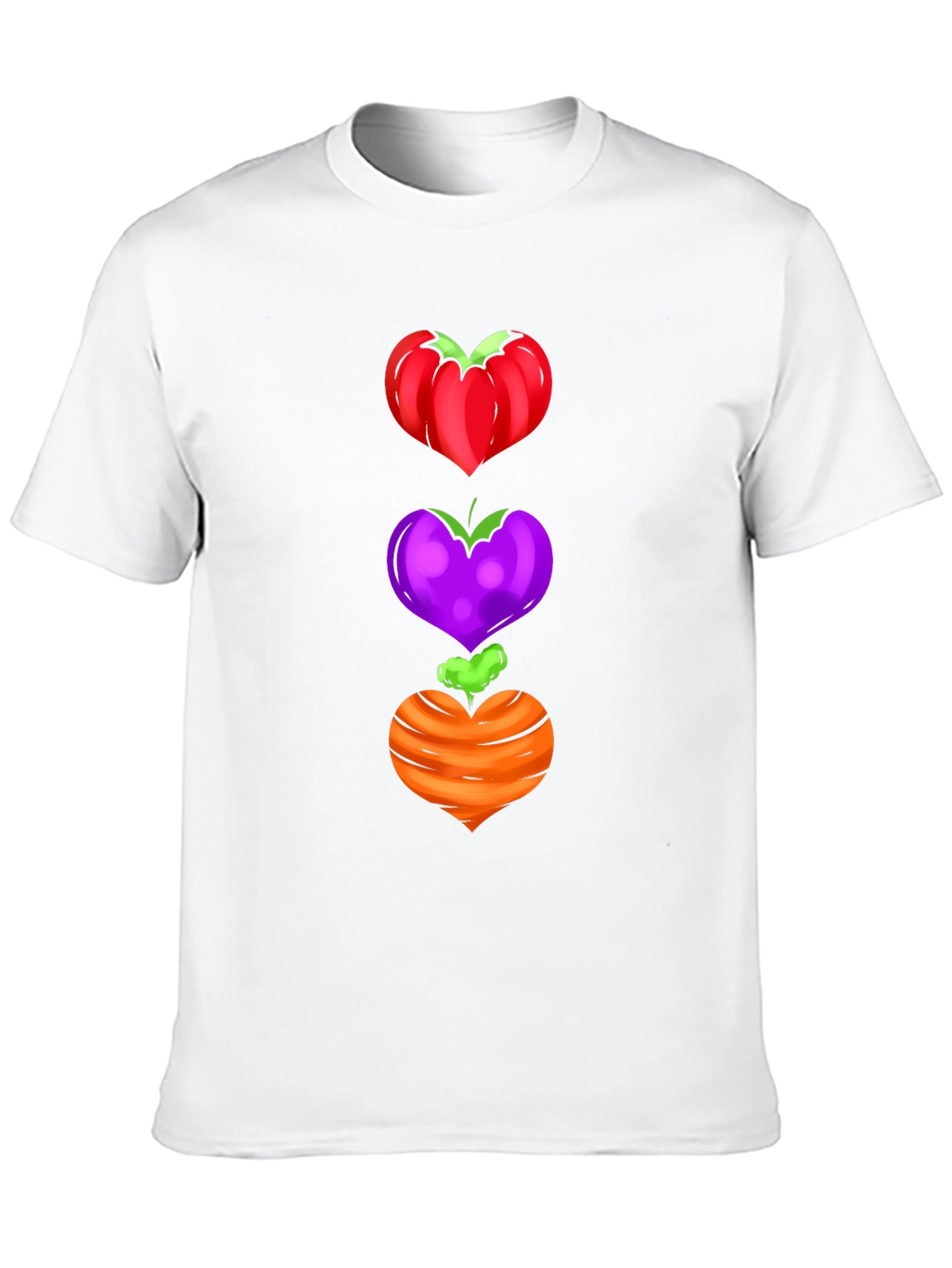 Veggie Heart Stack Tee - Unique Graphic Shirt