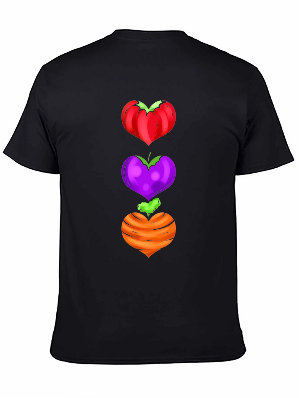 Veggie Heart Stack Tee - Unique Graphic Shirt