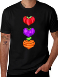 Veggie Heart Stack Tee - Unique Graphic Shirt