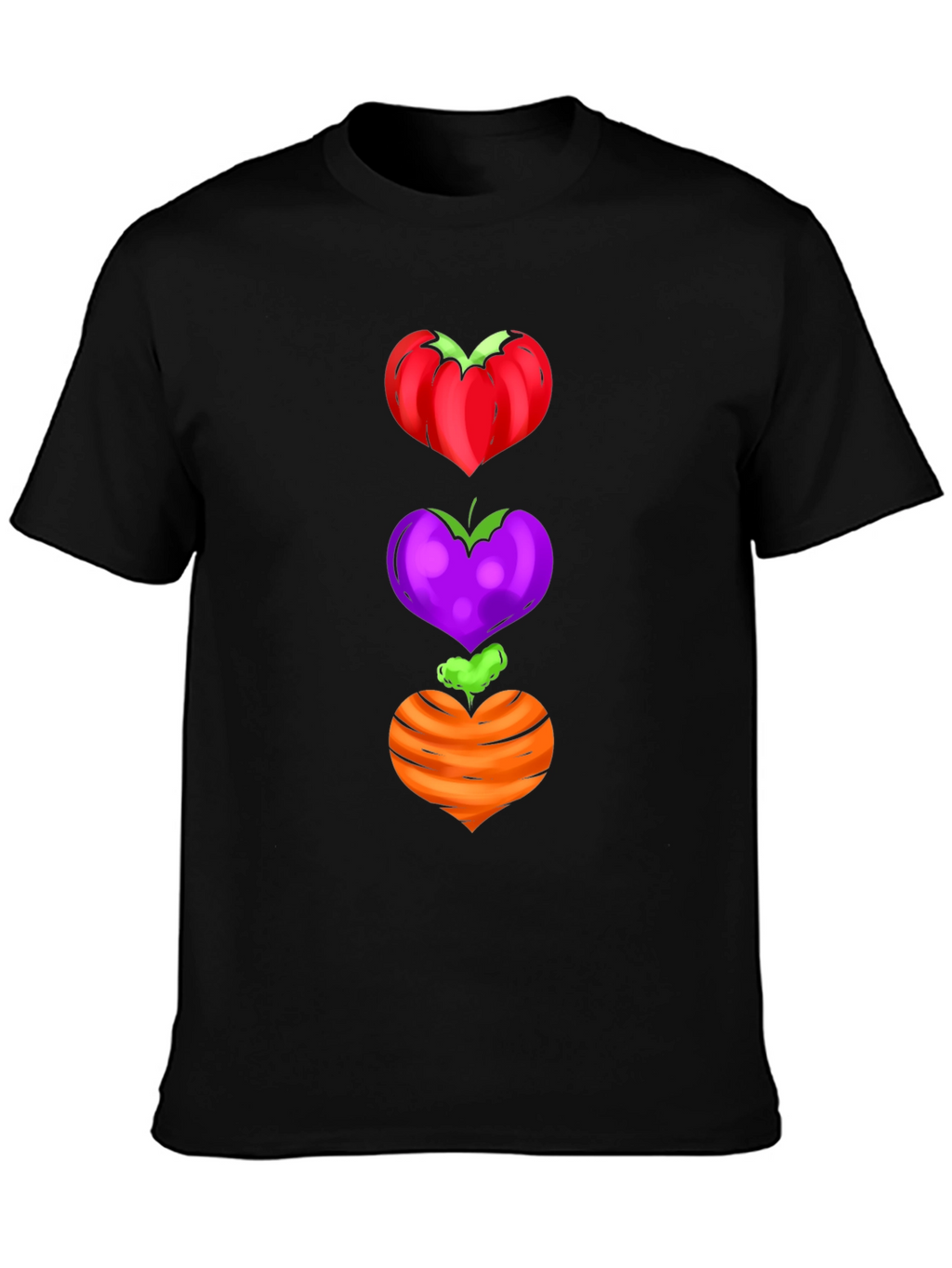 Veggie Heart Stack Tee - Unique Graphic Shirt