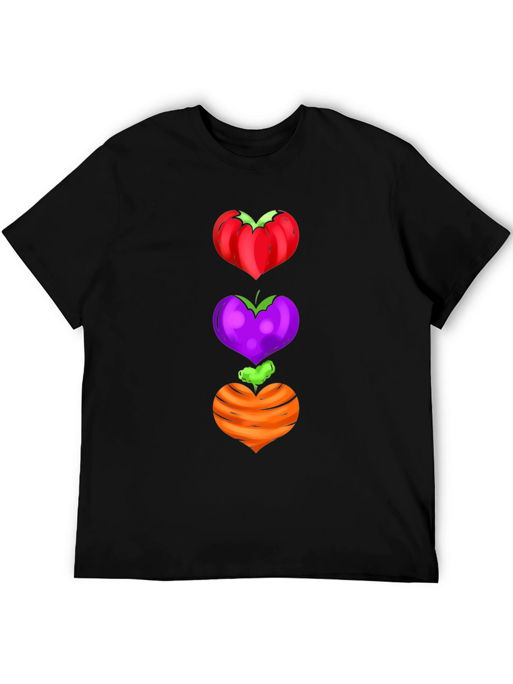 Veggie Heart Stack Tee - Unique Graphic Shirt